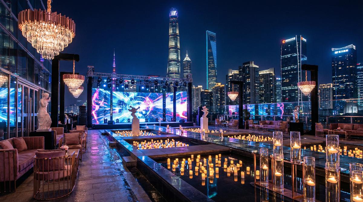 母狗传媒精选城市夜景航拍传媒